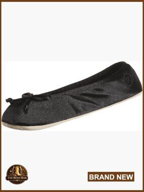 Women's Classic Stretch Satin Ballerina Slippers with Bow Tie